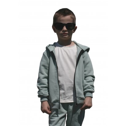 Дитяча зручна спортивна кофта на замку Оливковий